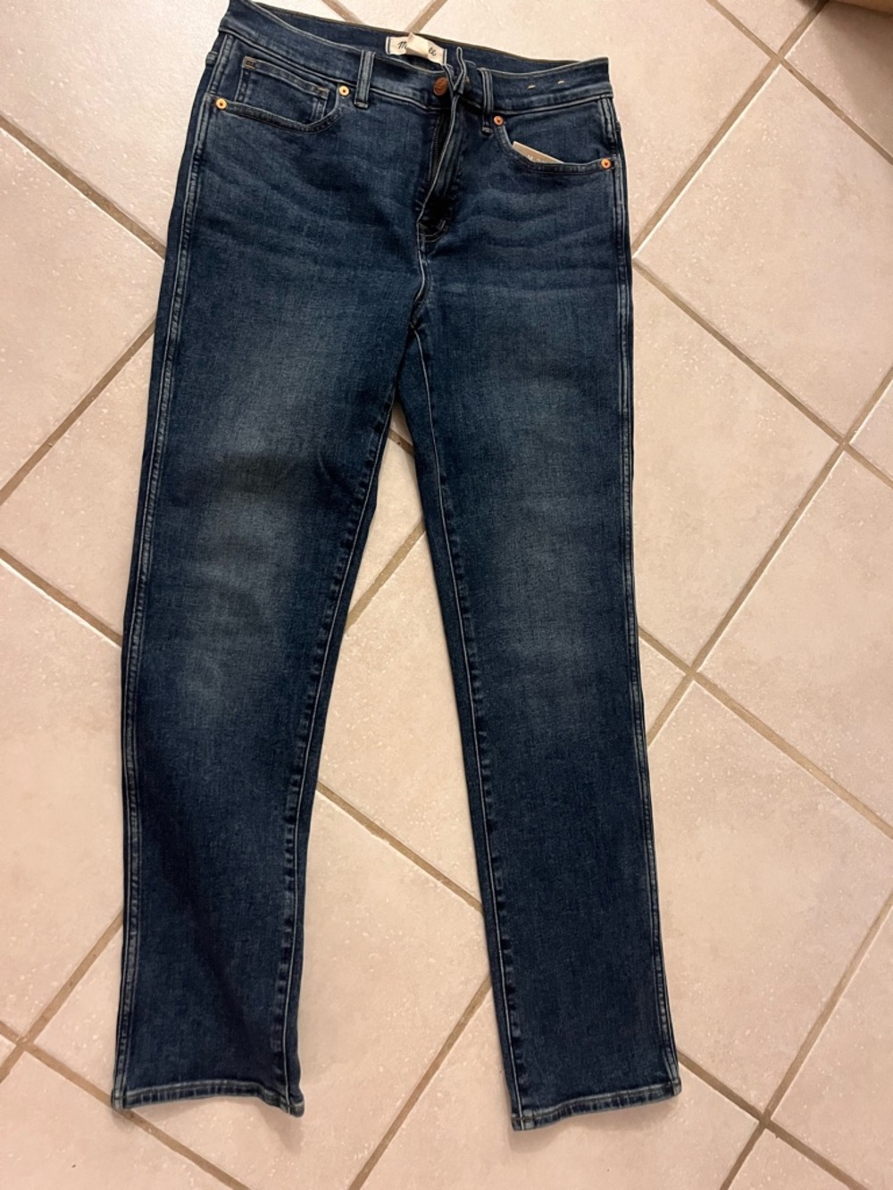 Madewell Dark Blue Women's Slim Straight Jeans